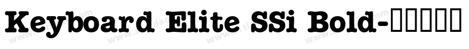 Keyboard Elite SSi Bold字体转换